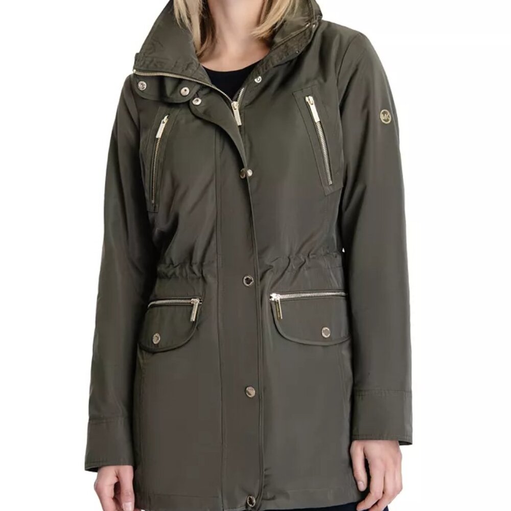 Michael Kors Women's Hooded Anorak Raincoat